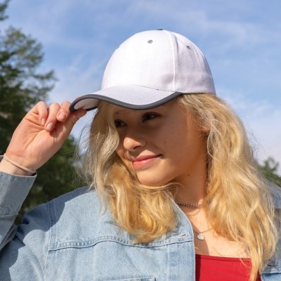 Gorra promocional de 6 paneles de algodón cepillado 280gr